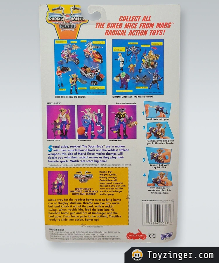 Biker Mice vintage figure - sport bros